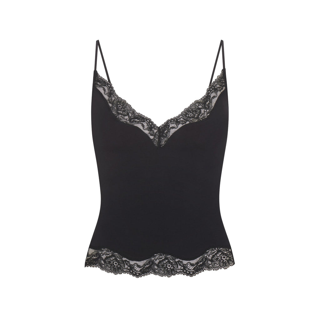 SKIMS SLEEP LACE CAMI AND PANT SET | ONYX