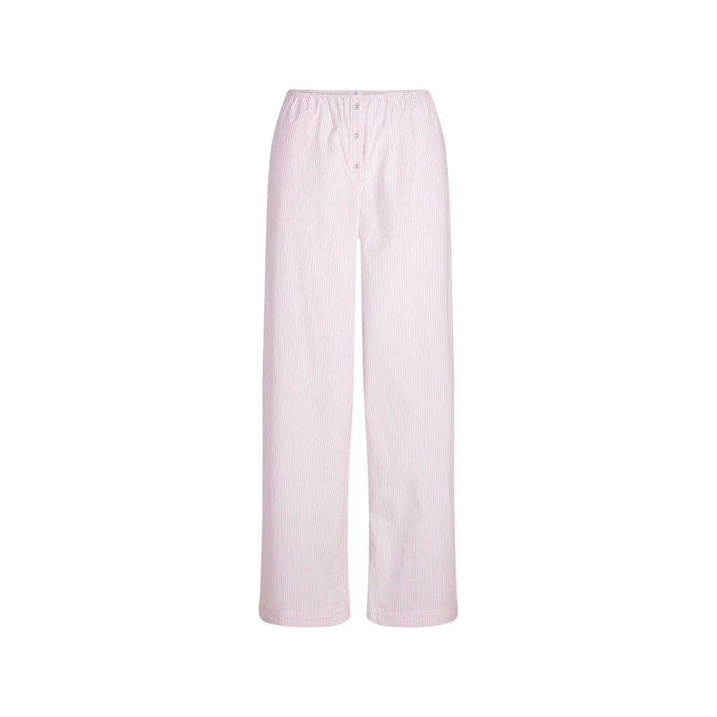 COTTON POPLIN OVERSIZED SLEEP SET | CHERRY BLOSSOM STRIPE