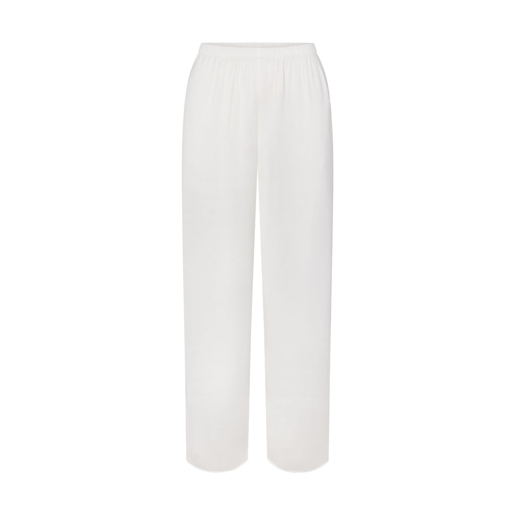 WOVEN SHINE LONG SLEEP SET | IVORY