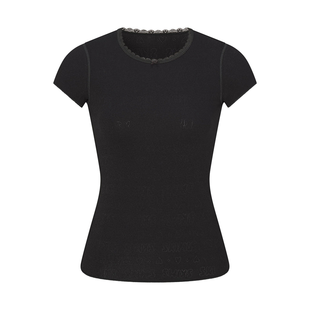 LOGO POINTELLE BABY TEE AND MICRO SHORT SET | SOOT