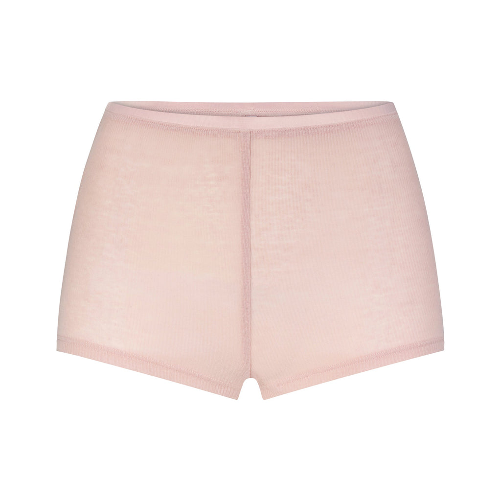 SHEER RIB LACE CAMI AND SHORT SET | MORGANITE