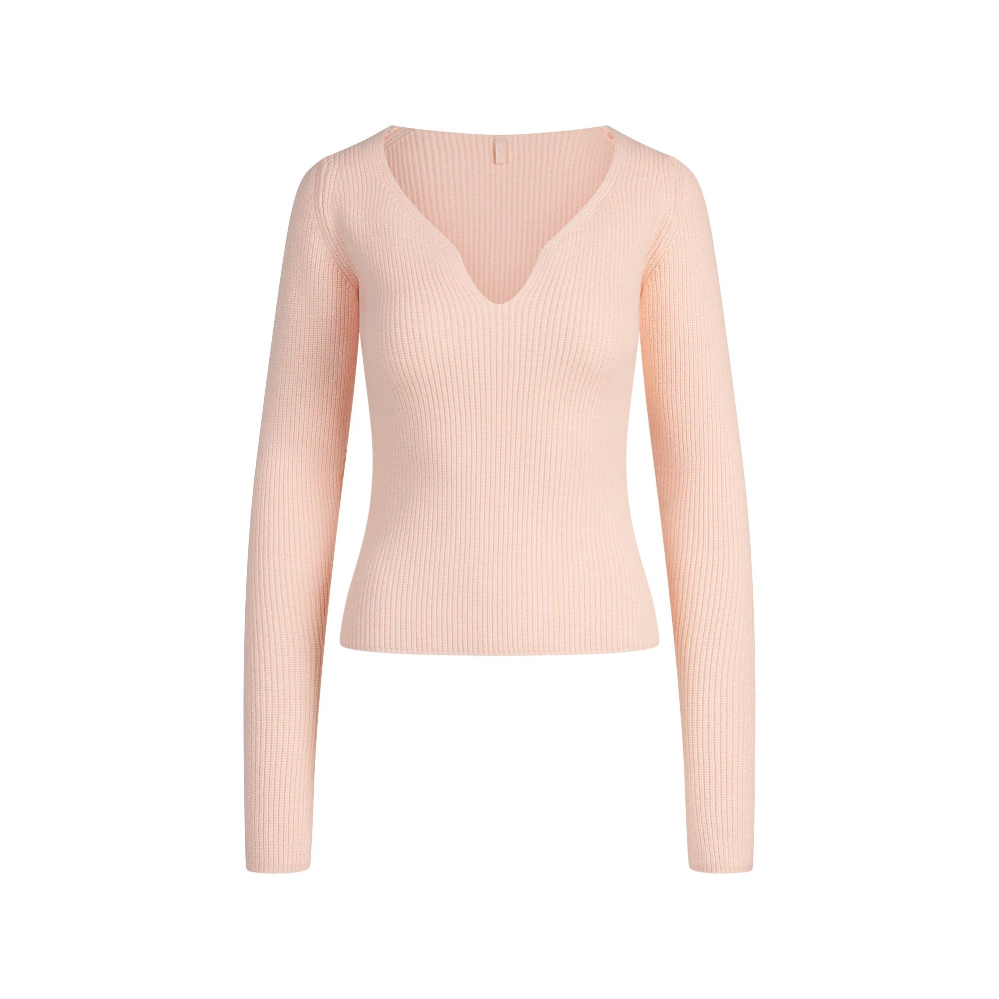SWEATER KNITS RIBBED LONG SLEEVE TOP | PRIMROSE