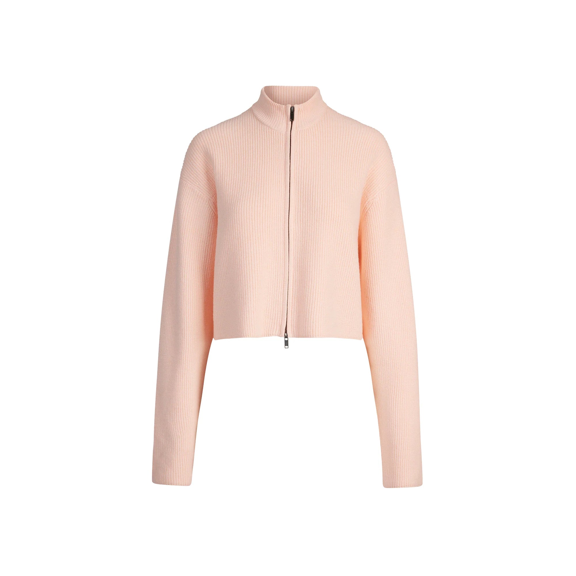 SWEATER KNITS RIBBED MOCK NECK ZIP UP | PRIMROSE