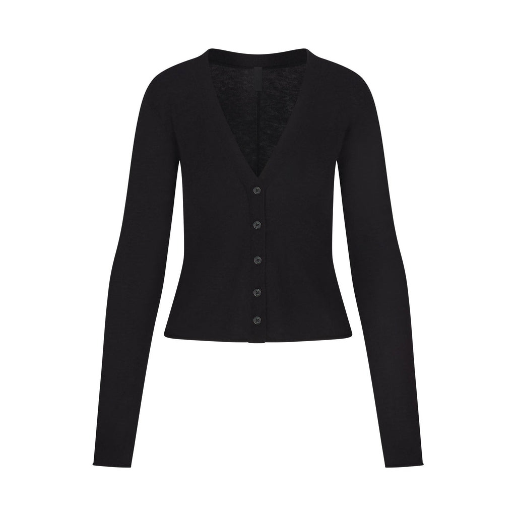 FEATHERWEIGHT CASHMERE CARDIGAN | ONYX