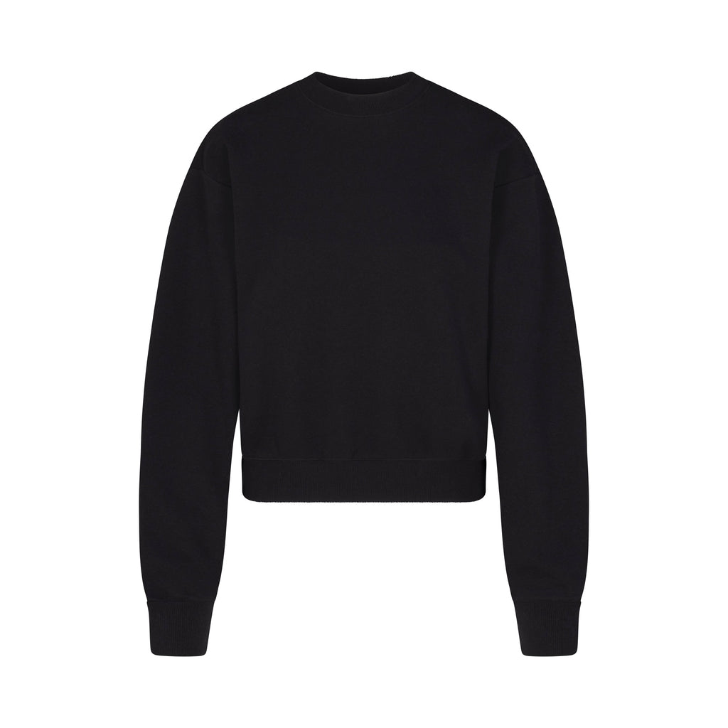 COTTON FLEECE CLASSIC CREWNECK | ONYX