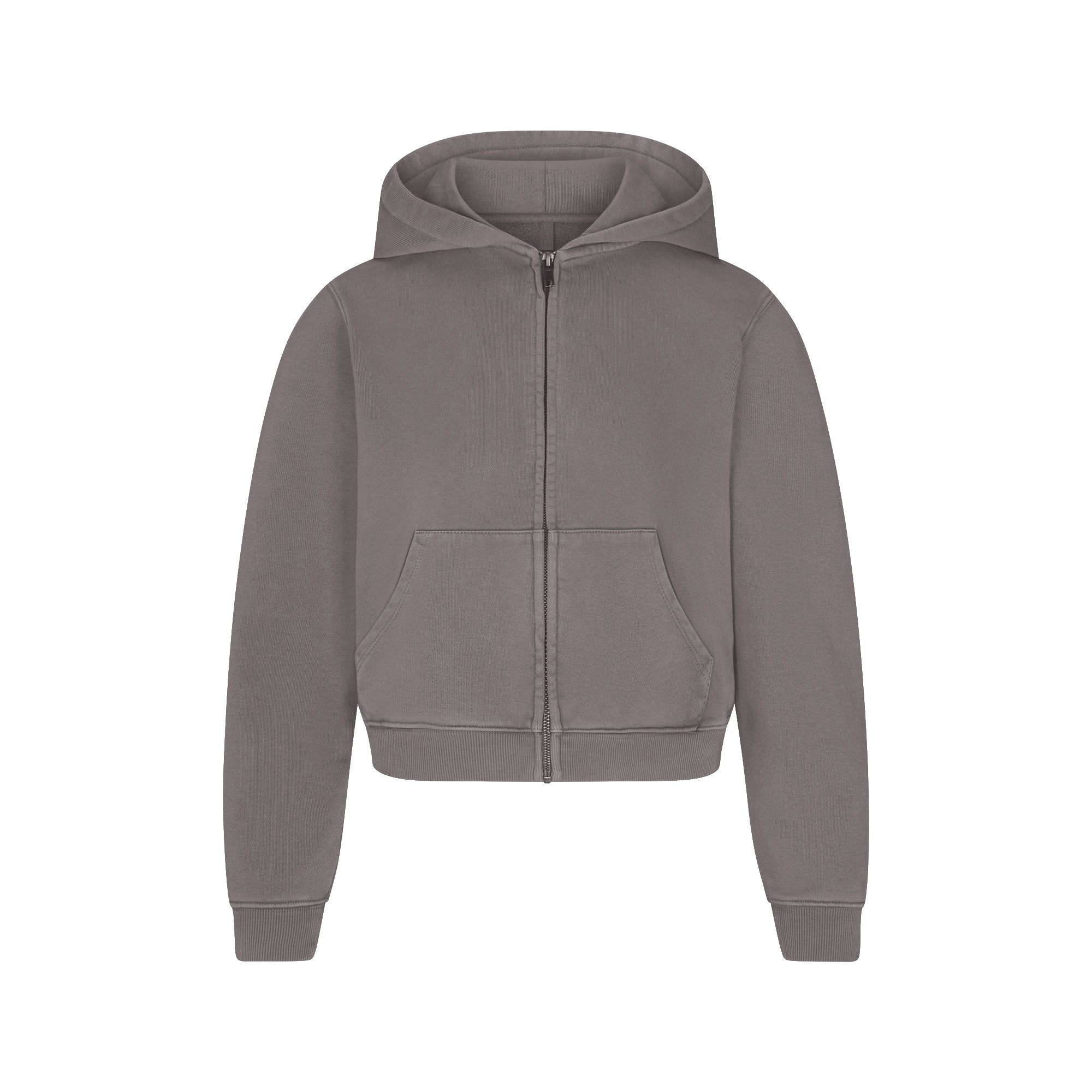 BOYFRIEND FLEECE ZIP UP HOODIE | SHADOW