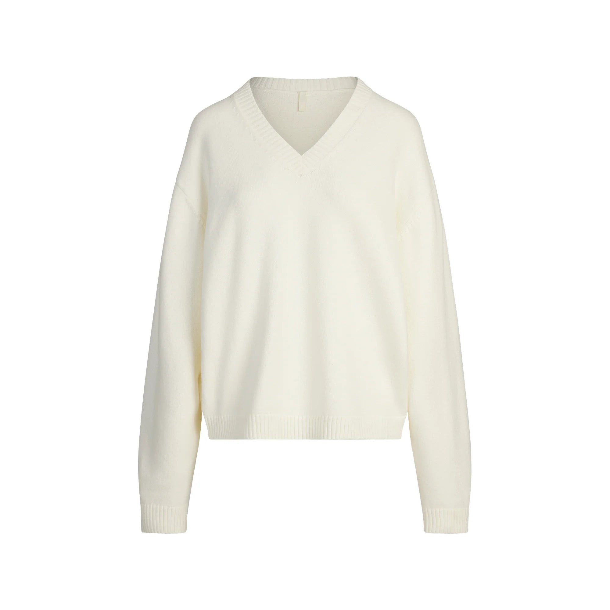SWEATER KNITS PULLOVER V NECK | IVORY