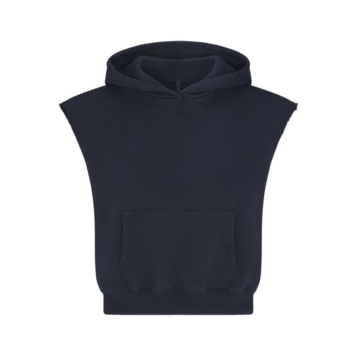 BOYFRIEND FLEECE MUSCLE PULLOVER | NAVY