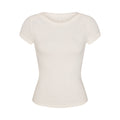 HEAVY POINTELLE BOATNECK TEE | MARBLE