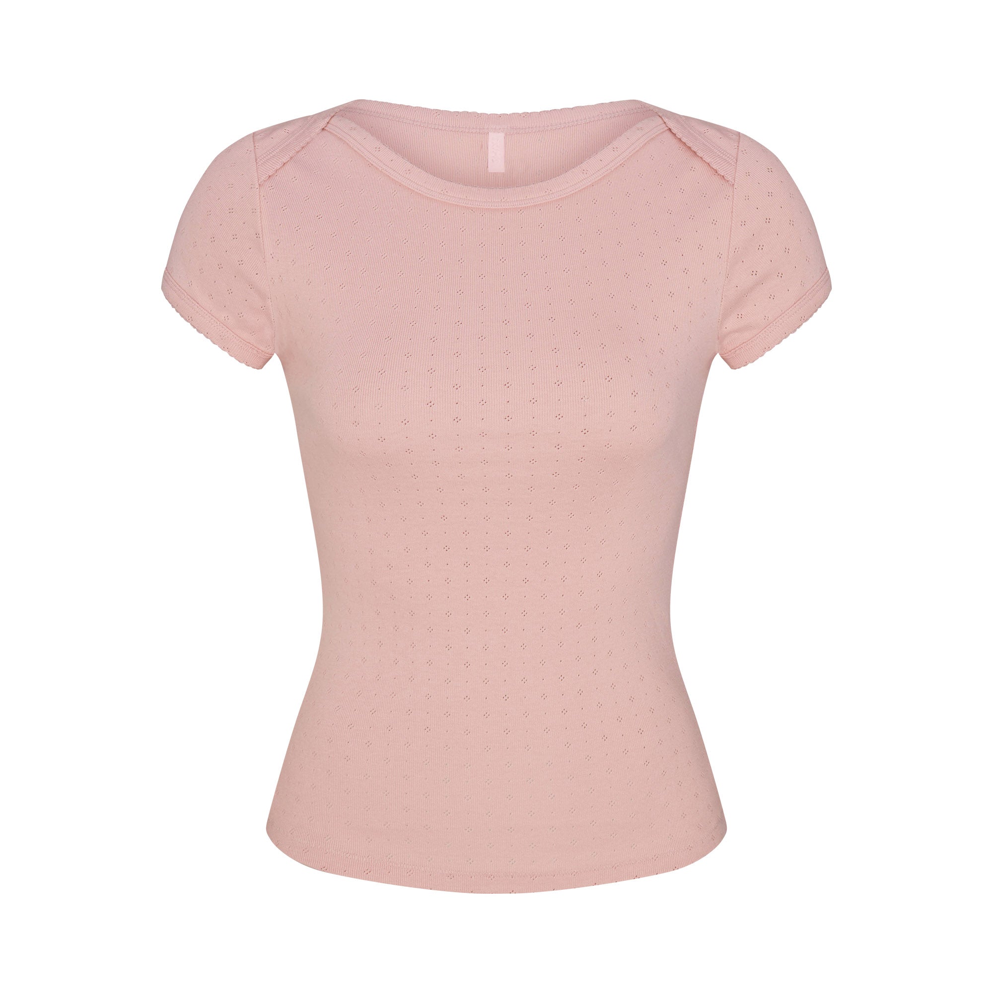HEAVY POINTELLE BOATNECK TEE | MORGANITE