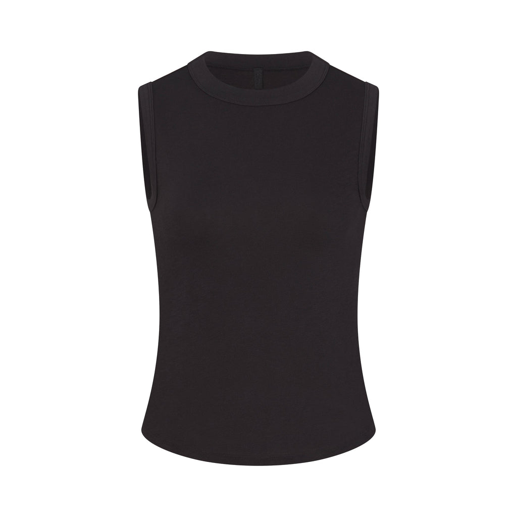WORN IN JERSEY HIGH CREW TANK | WASHED ONYX