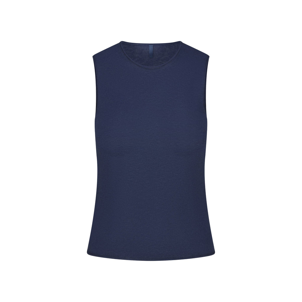 FEATHERWEIGHT CASHMERE SLEEVELESS TOP | INDIGO