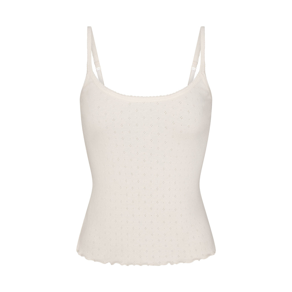 HEAVY POINTELLE CAMI | MARBLE