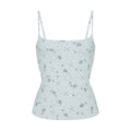 COTTON JERSEY SCOOP NECK CAMI | POWDER BLUE BANDANA