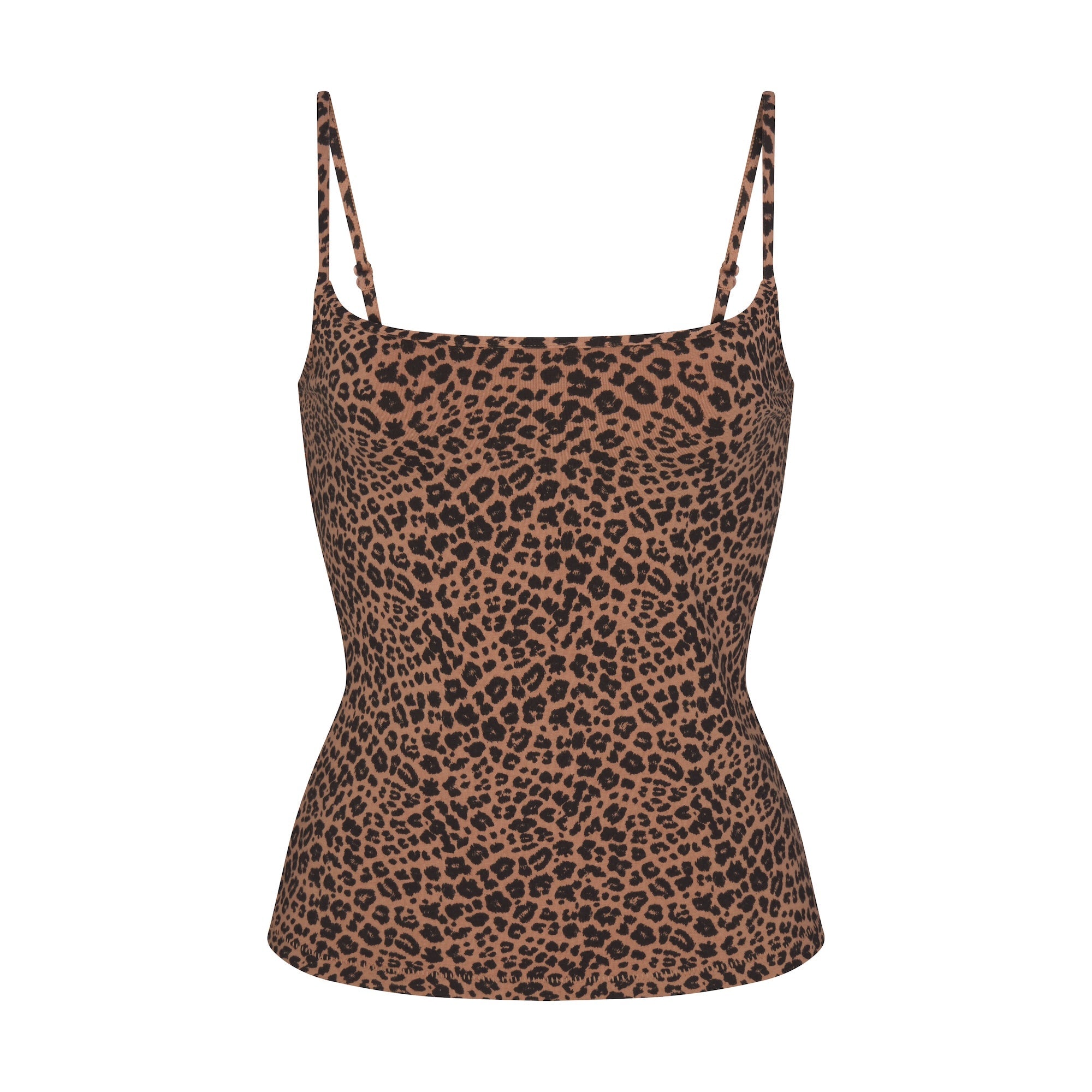 COTTON JERSEY SCOOP NECK CAMI | SIENNA NATURAL LEOPARD