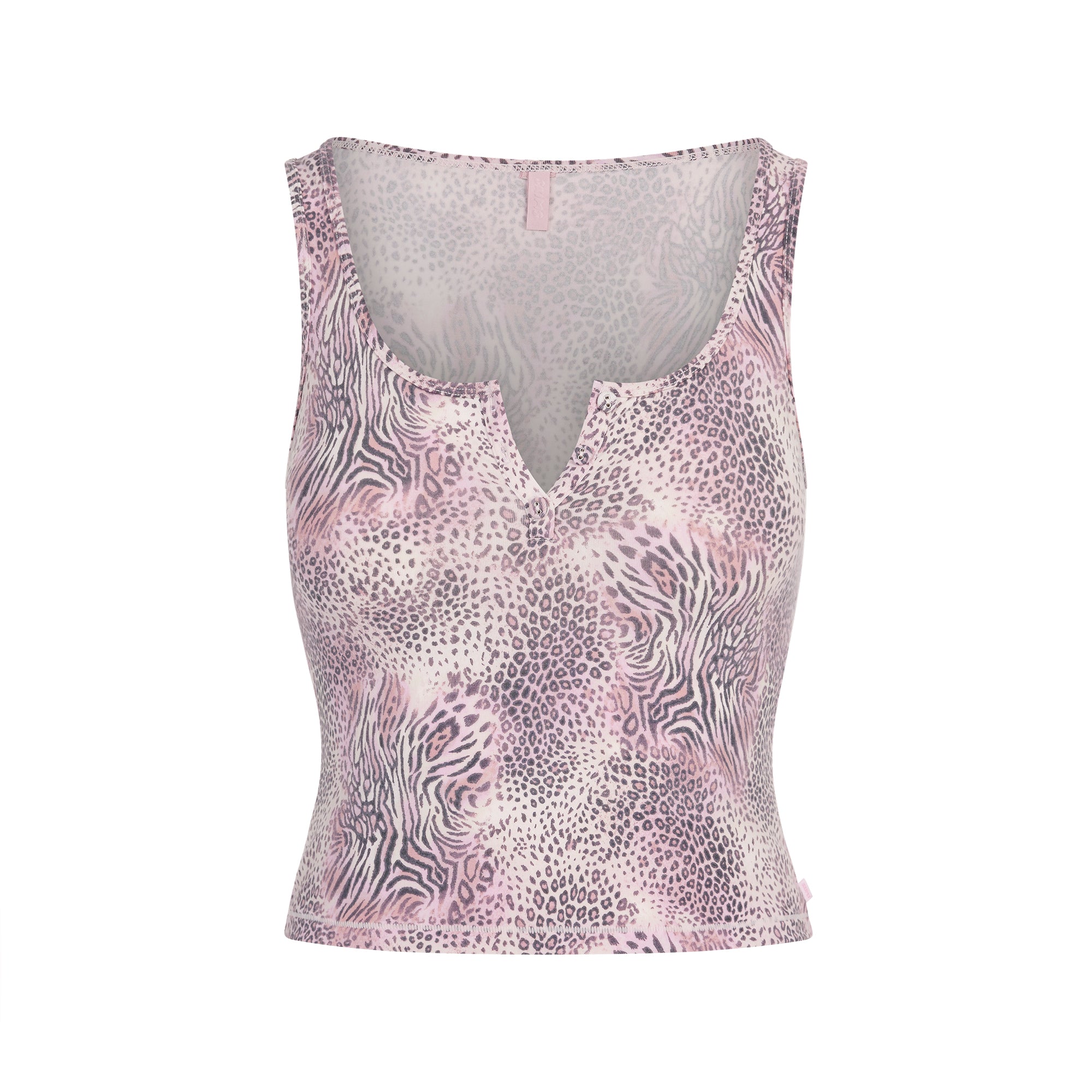 SKIMS SLEEP HENLEY TANK | BLOOM MINI MULTI ANIMAL