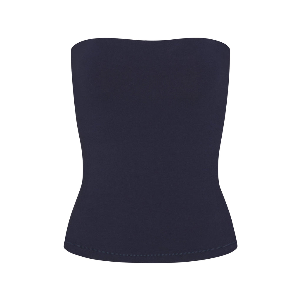 COTTON JERSEY TUBE TOP | NAVY
