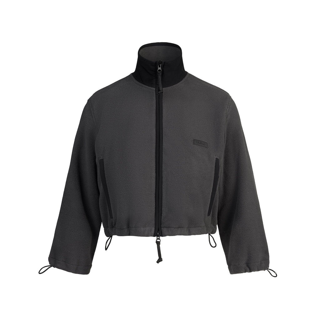 OUTDOOR FLEECE CROPPED 3/4 SLEEVE JACKET | ASH