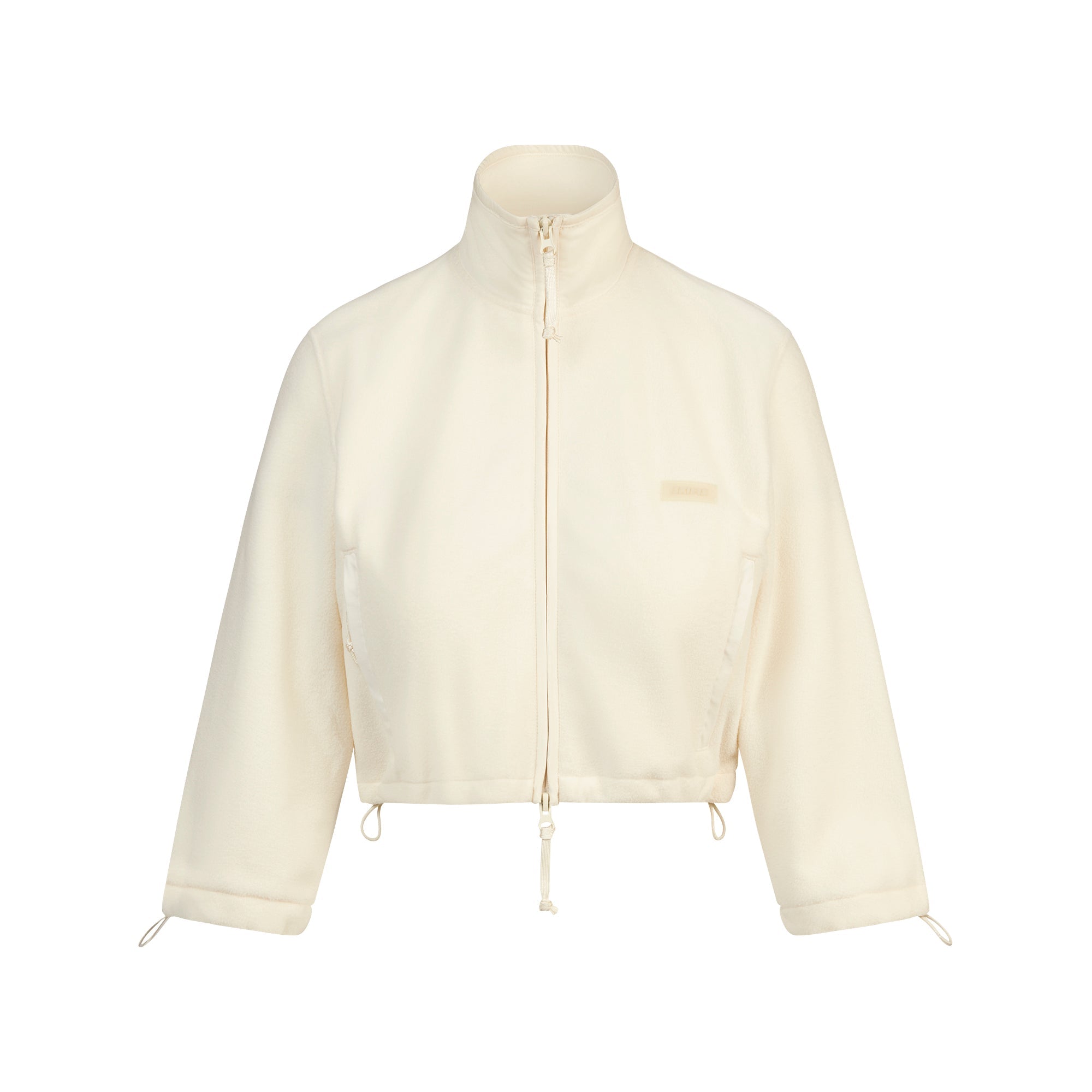OUTDOOR FLEECE CROPPED 3/4 SLEEVE JACKET | ECRU