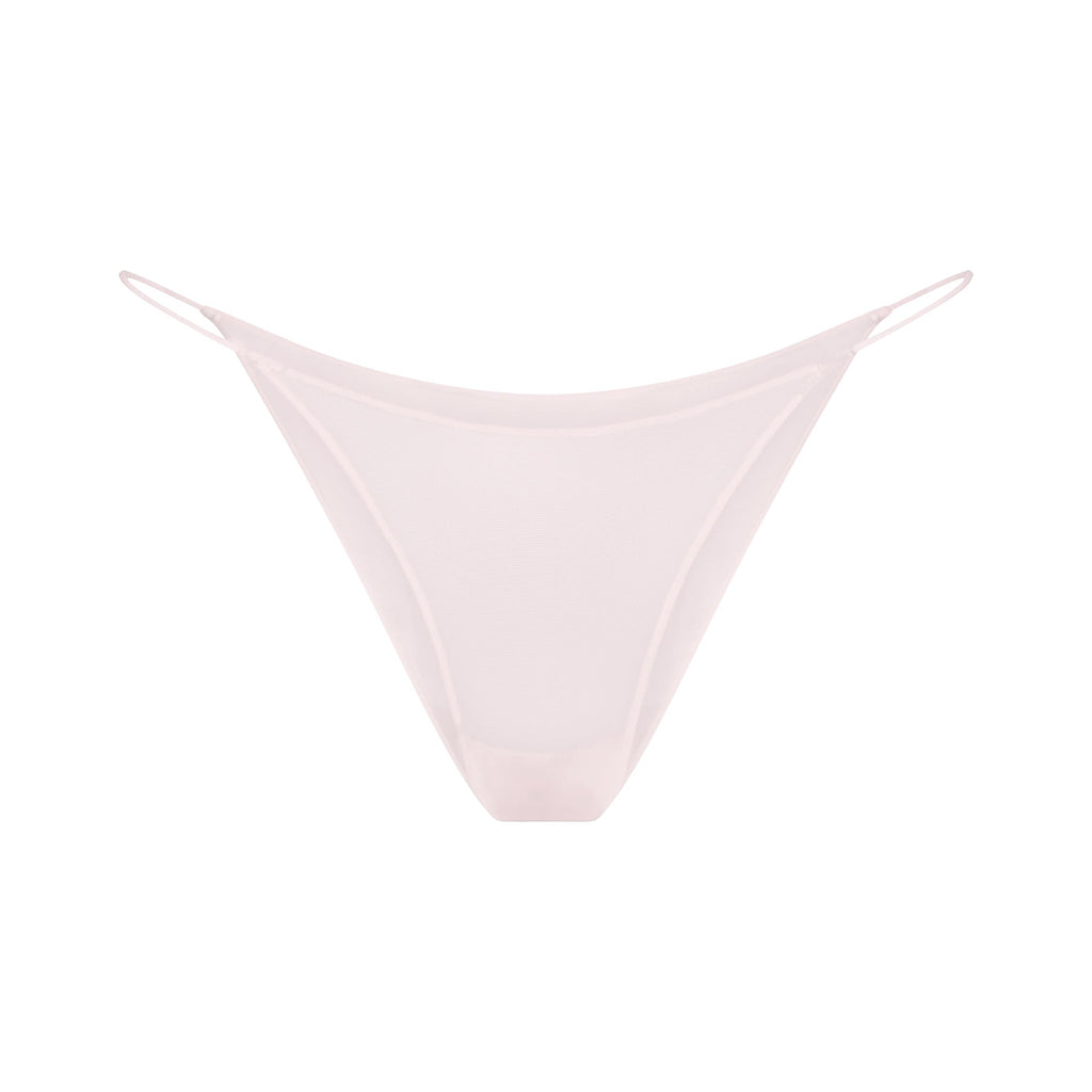 ULTRA FINE MESH STRING BIKINI | BARELY PINK
