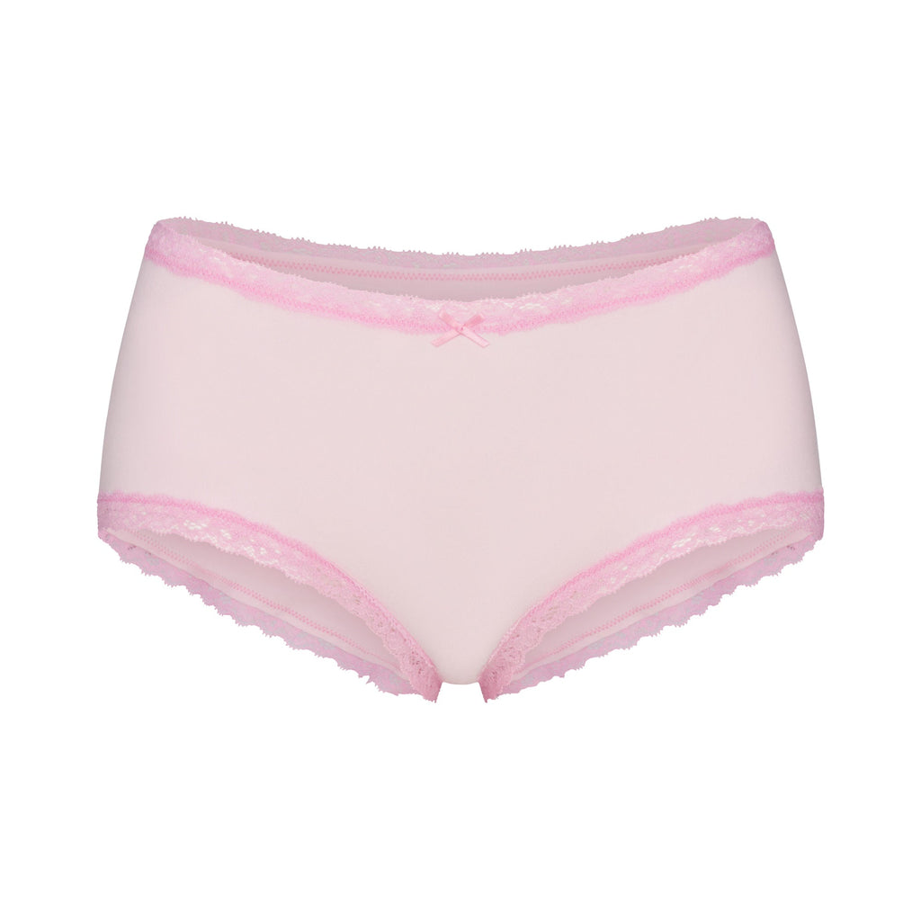 LIGHTWEIGHT COTTON LACE BOY SHORT | CHERRY BLOSSOM