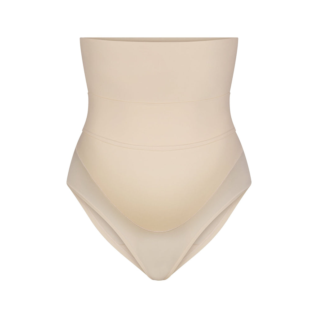 FITS EVERYBODY MATERNITY BANDED HIGH-WAISTED BRIEF | SAND