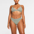 COTTON JERSEY CHEEKY TANGA | MINERAL