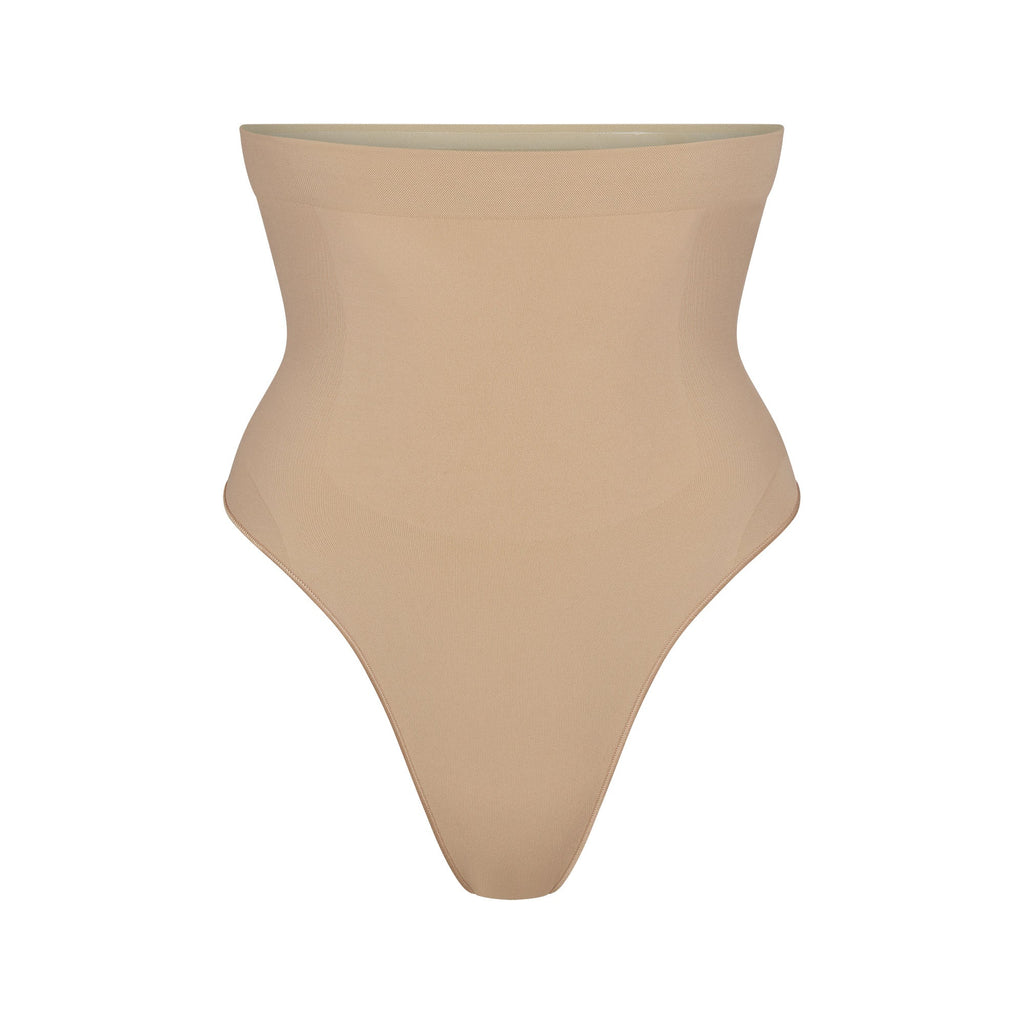 SEAMLESS SCULPT HIGH-WAISTED THONG | CLAY