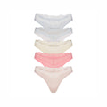 FITS EVERYBODY LACE DIPPED THONG 5-PACK | PIN DOT MULTI