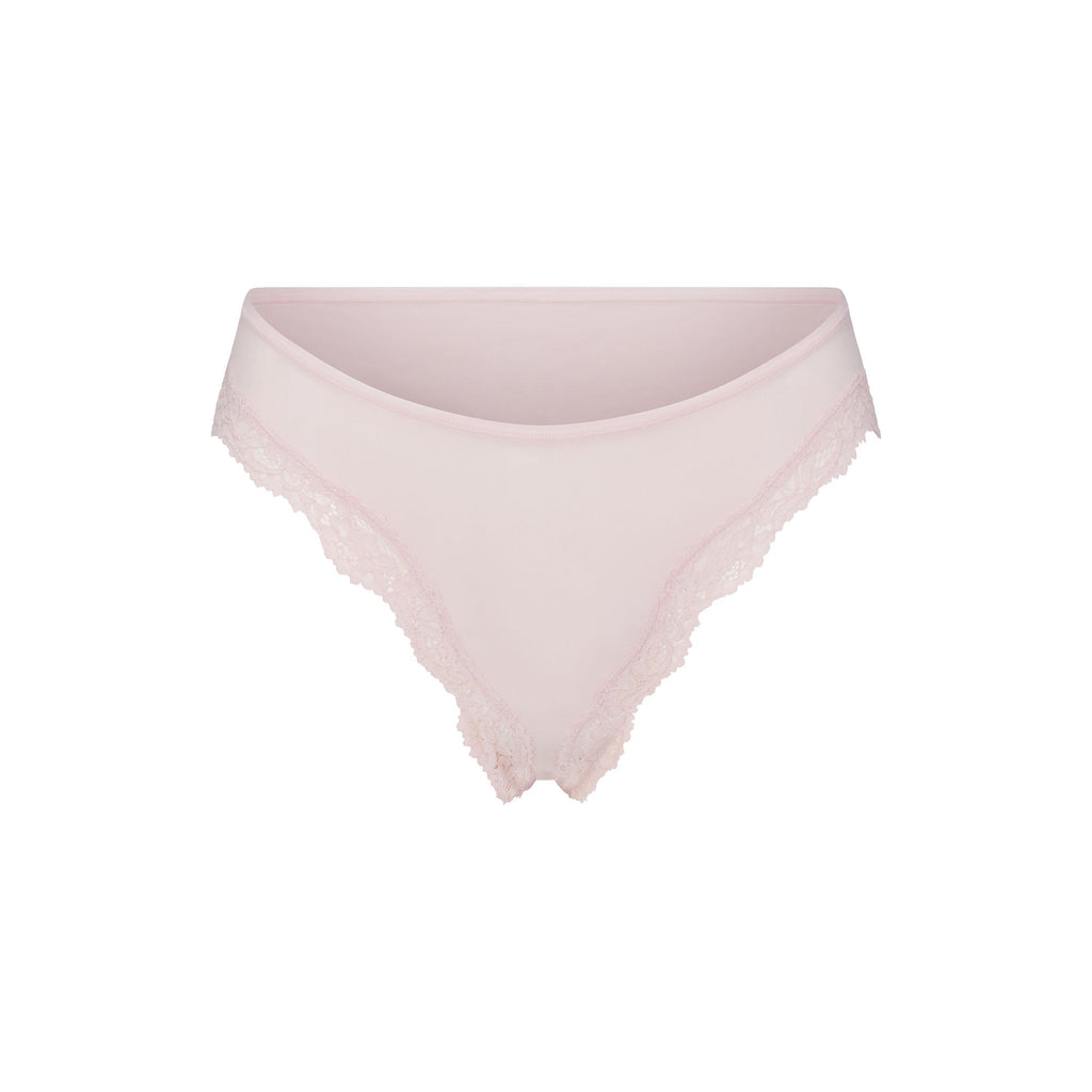 FITS EVERYBODY LACE CHEEKY TANGA 5-PACK | IVORY PEARL BOW MULTI