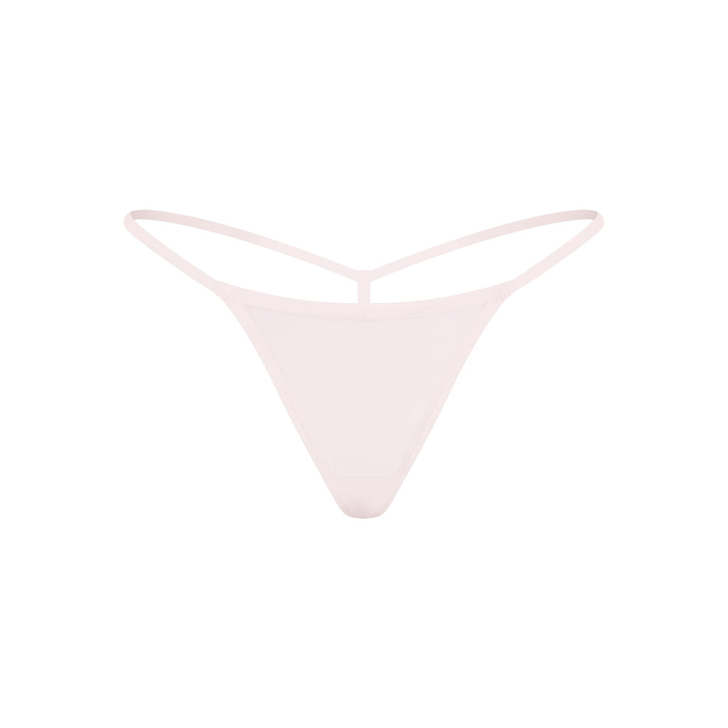 ULTRA FINE MESH DEEP MICRO THONG | BARELY PINK
