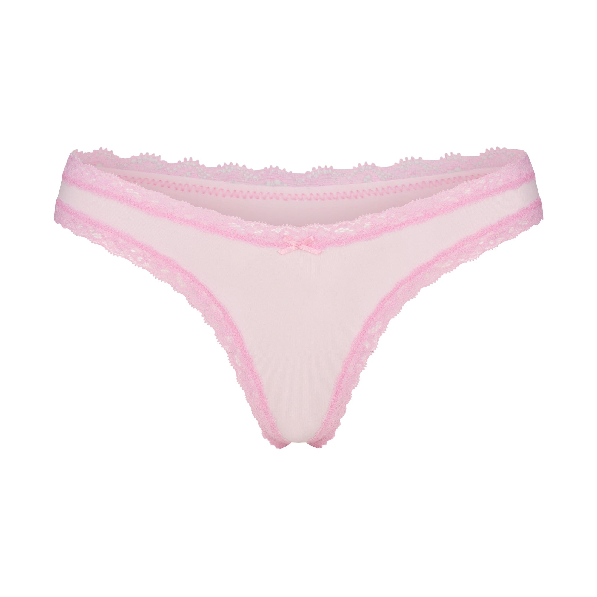 LIGHTWEIGHT COTTON LACE THONG | CHERRY BLOSSOM