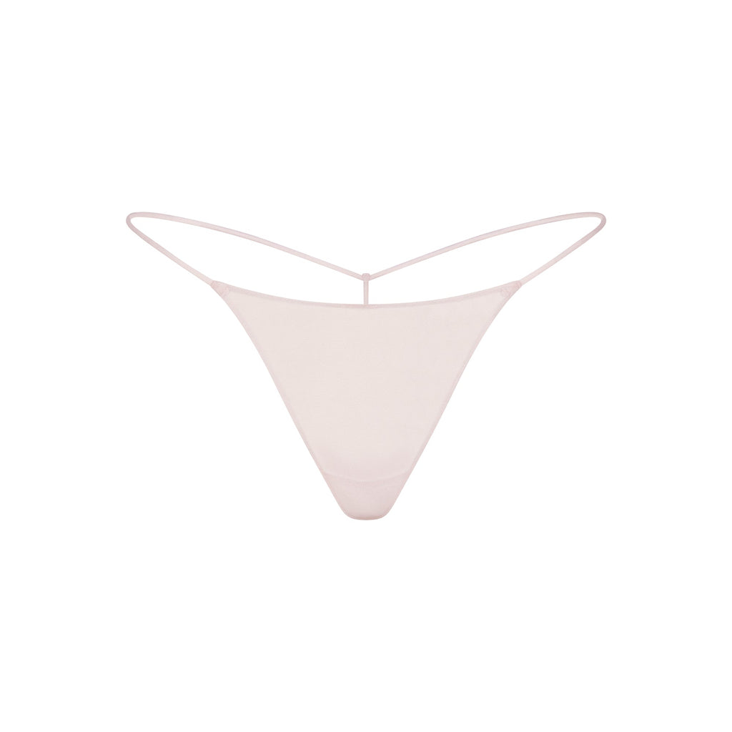 ULTRA FINE MESH STRING THONG | BARELY PINK