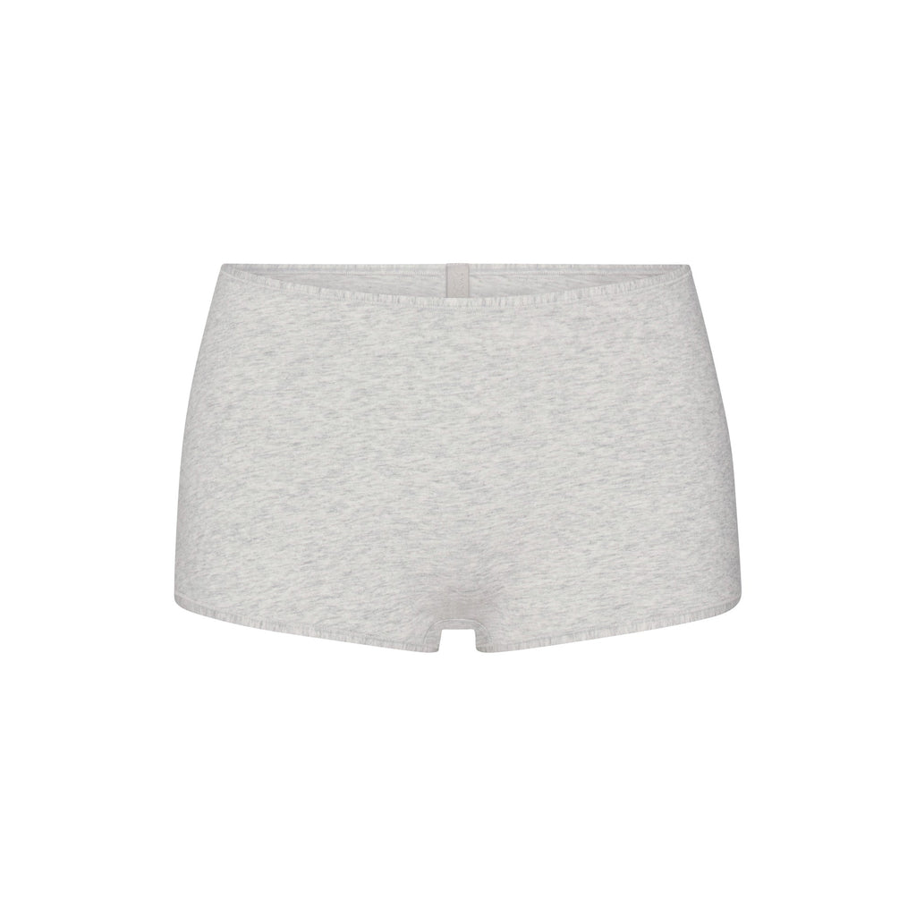EVERYDAY COTTON BOY SHORT | LIGHT HEATHER GREY