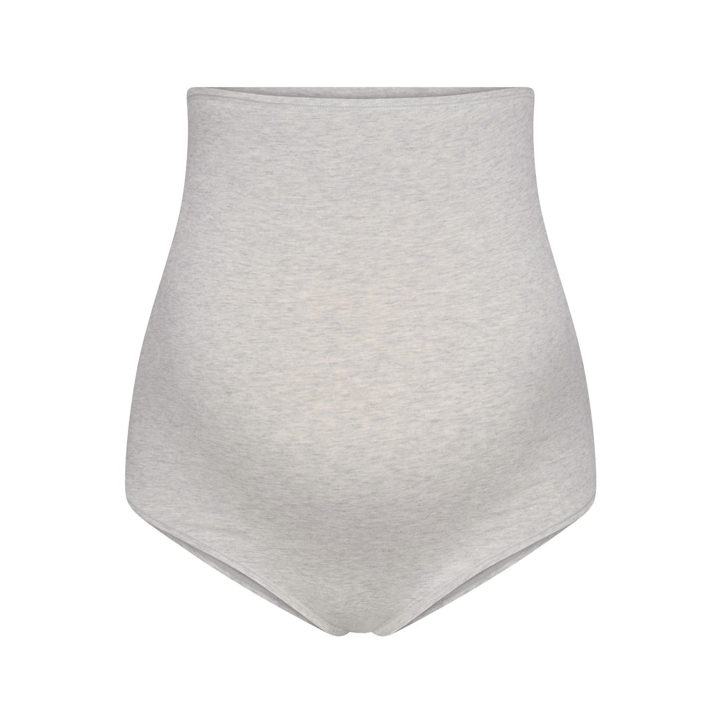 COTTON JERSEY MATERNITY HIGH-WAISTED BRIEF 5-PACK | LIGHT HEATHER GREY