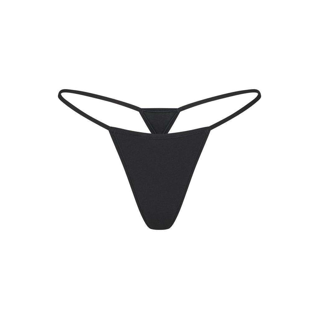 EVERYDAY COTTON STRING THONG | ONYX