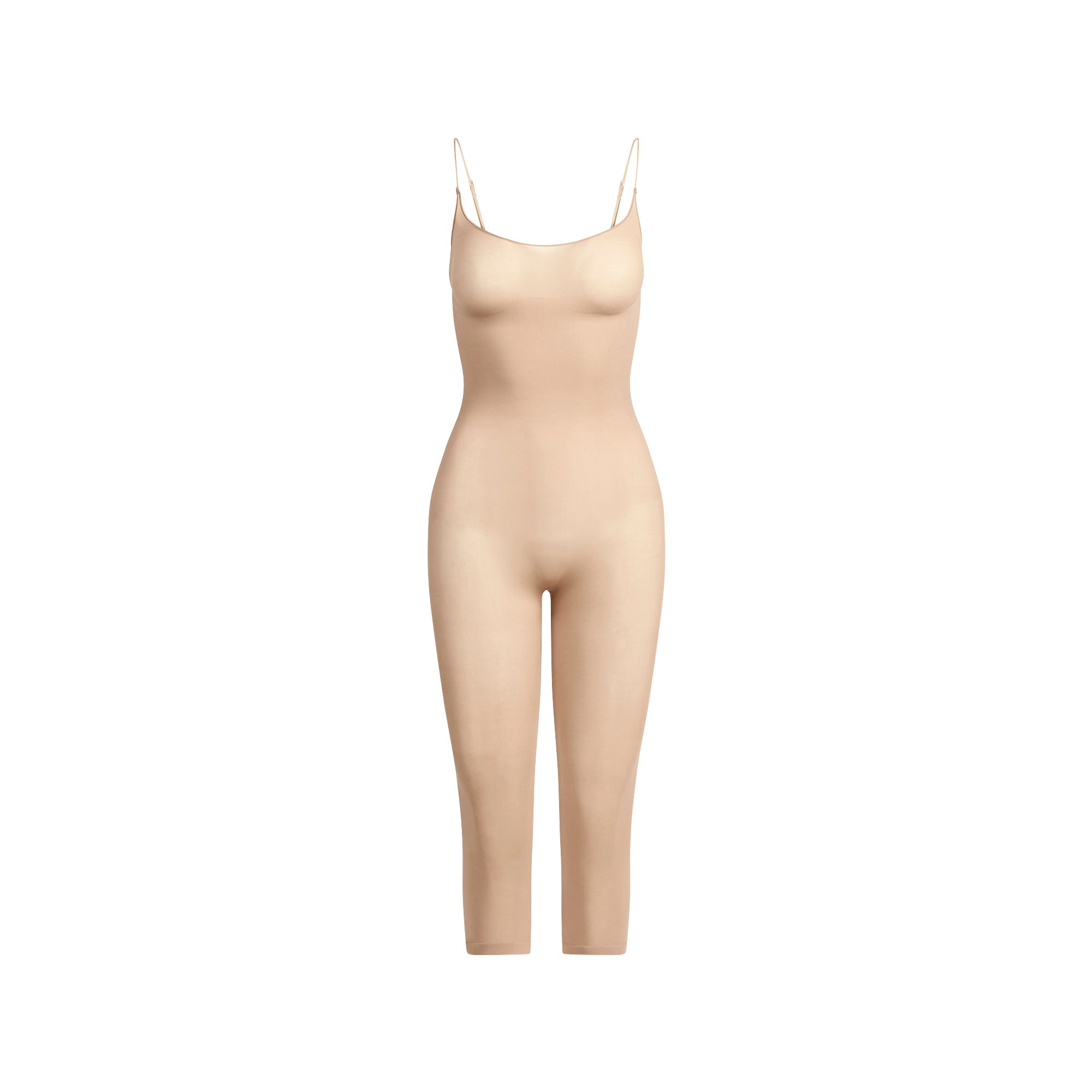 SHEER SEAMLESS CATSUIT | CLAY