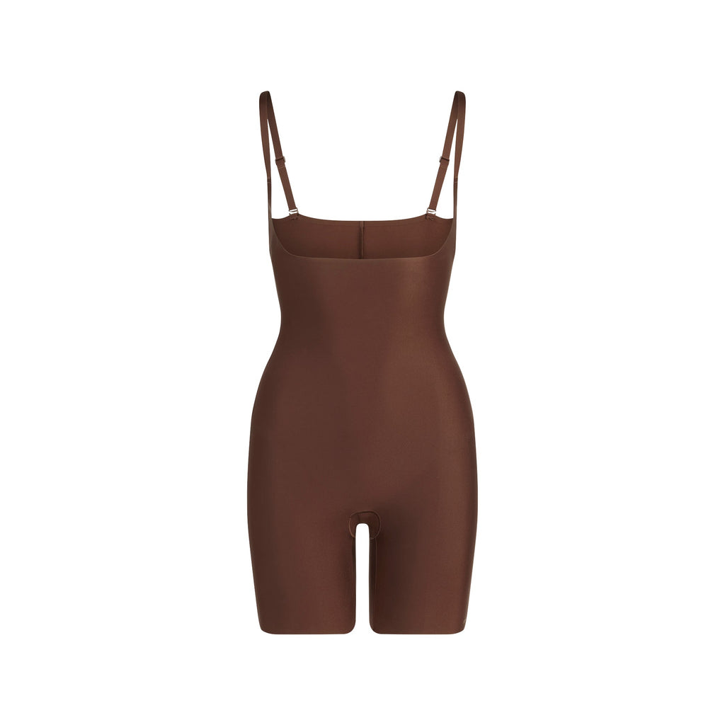 SKIMS BODY CORE SCULPT OPEN BUST MID THIGH BODYSUIT | COCOA