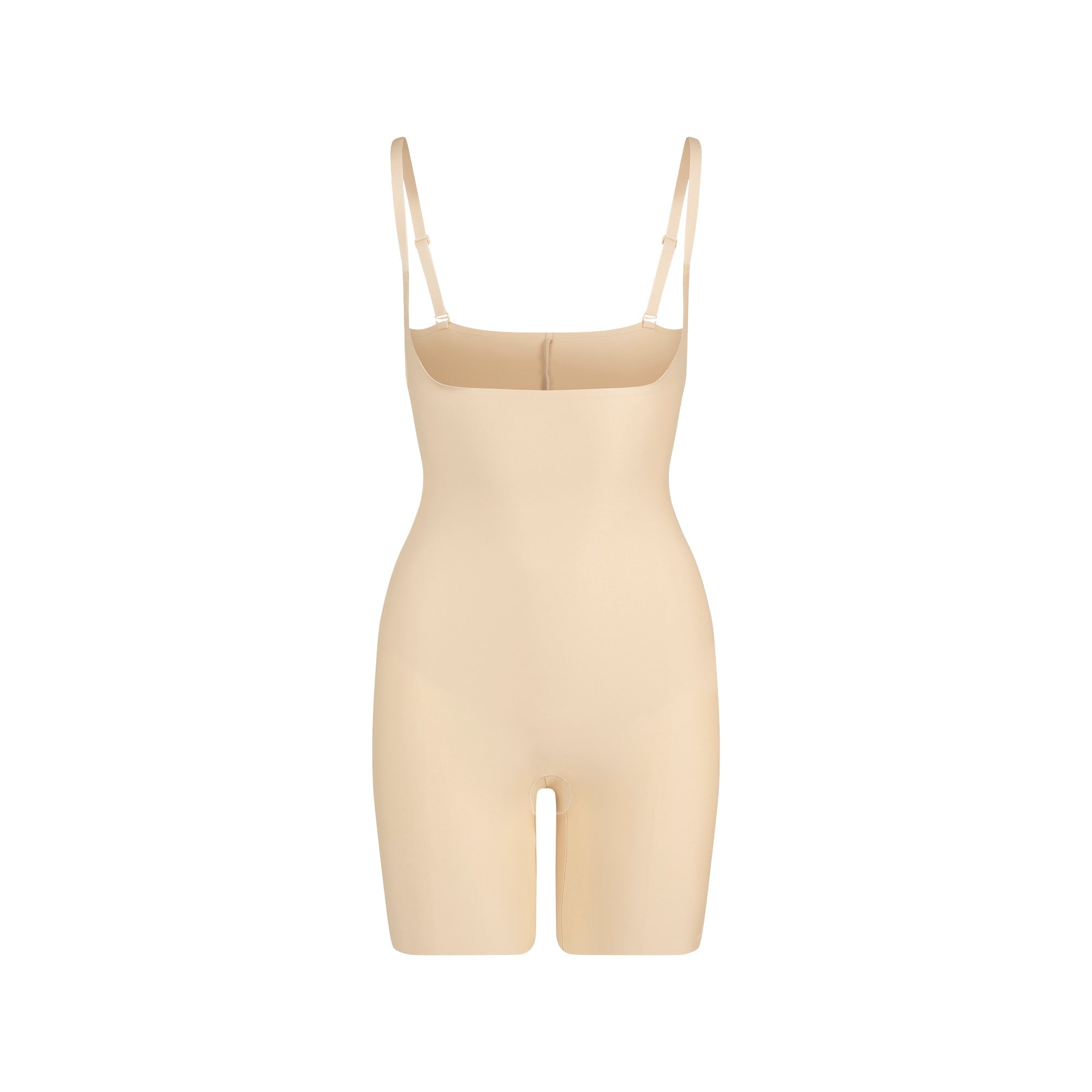SKIMS BODY CORE SCULPT OPEN BUST MID THIGH BODYSUIT | SAND