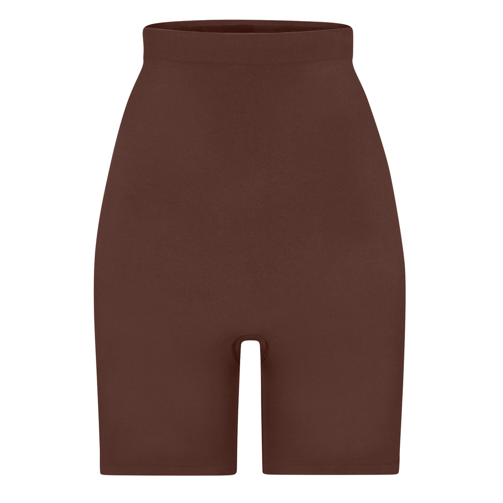 SEAMLESS SCULPT HIGH-WAISTED ABOVE THE KNEE SHORT | COCOA