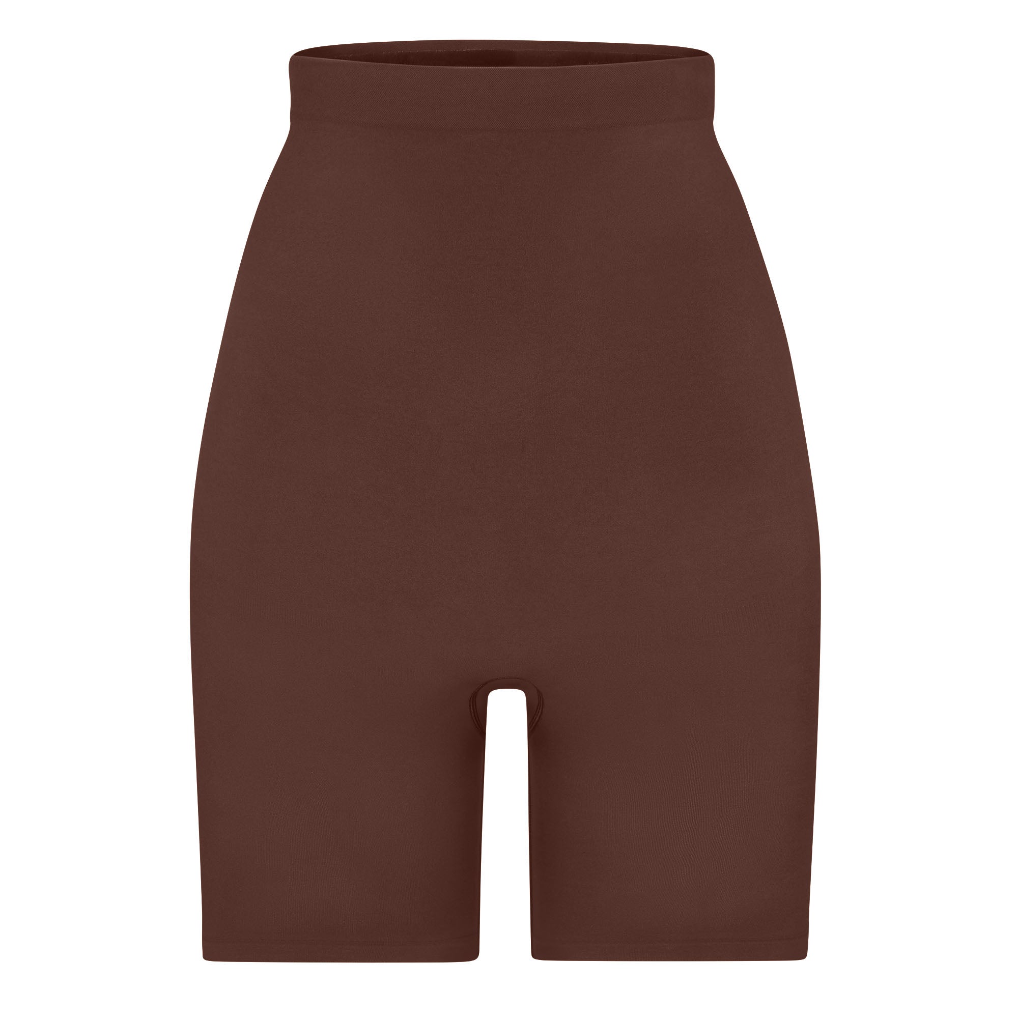 SEAMLESS SCULPT HIGH-WAISTED ABOVE THE KNEE SHORT | COCOA
