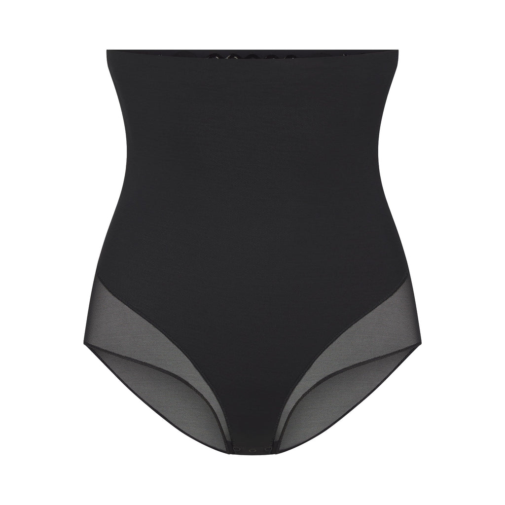 POWER MESH SHAPEWEAR CORE SCULPT HIGH-WAISTED BRIEF | ONYX