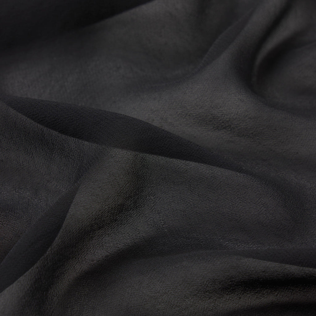 SWIM COVER-UPS SHEER LONG KAFTAN | OBSIDIAN