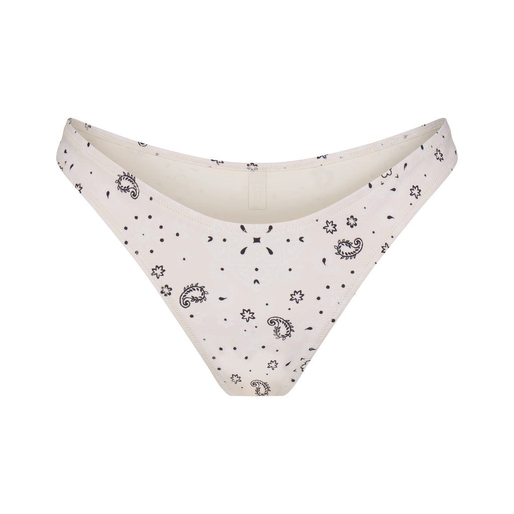 SIGNATURE SWIM TANGA BIKINI BOTTOM | ECRU BANDANA PRINT