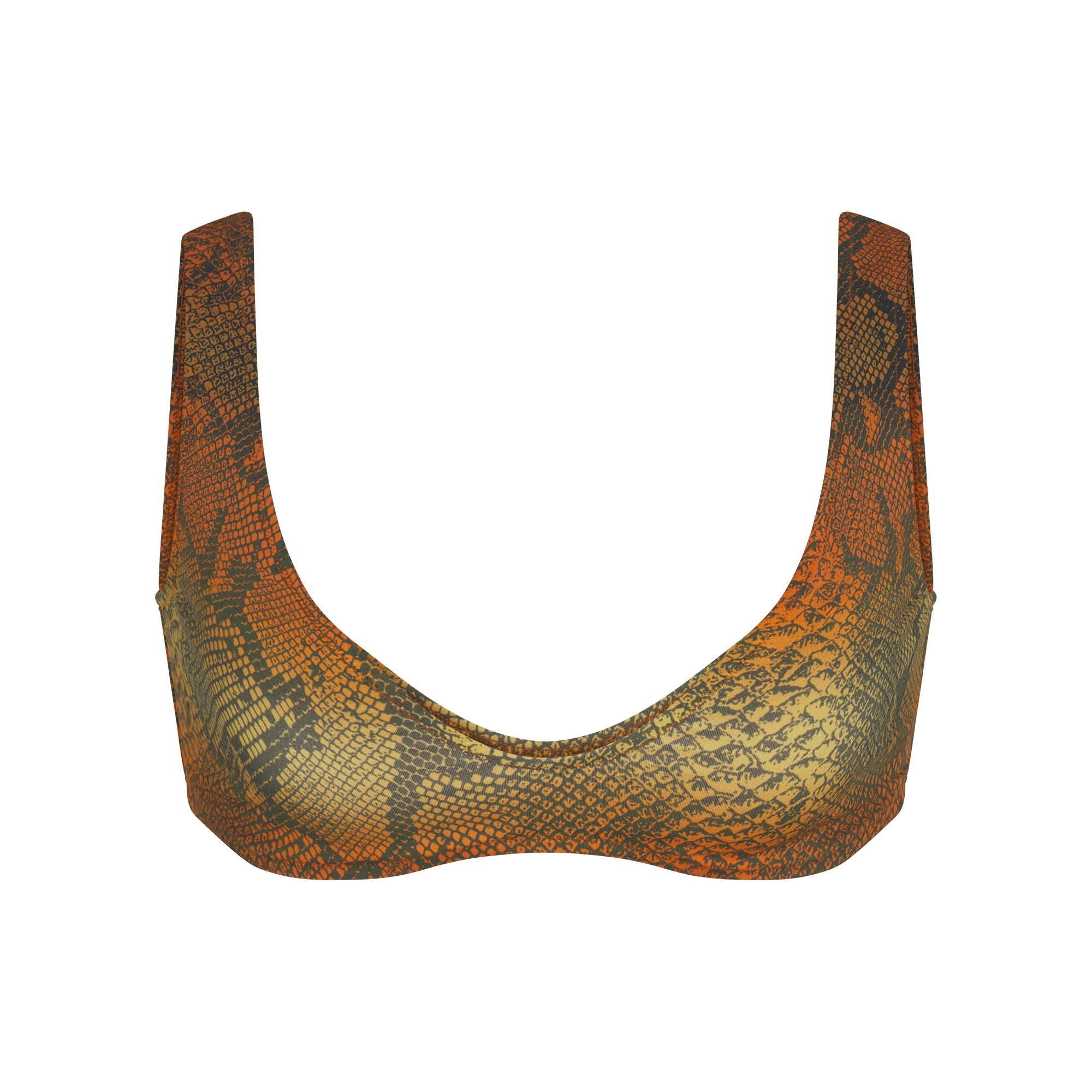 SIGNATURE SWIM PLUNGE BIKINI TOP | FOREST OMBRE SNAKE