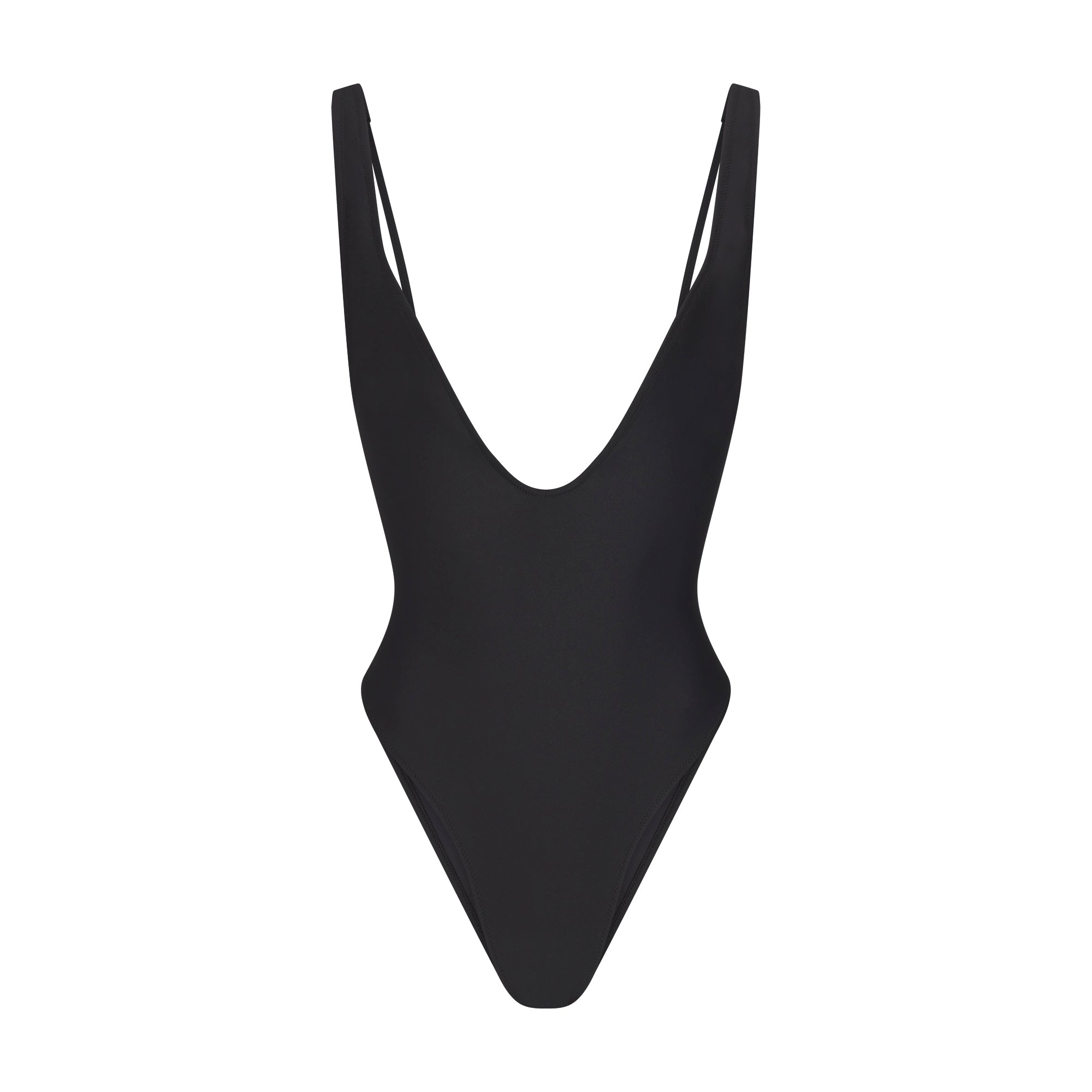 SIGNATURE SWIM PLUNGE ONE PIECE | ONYX