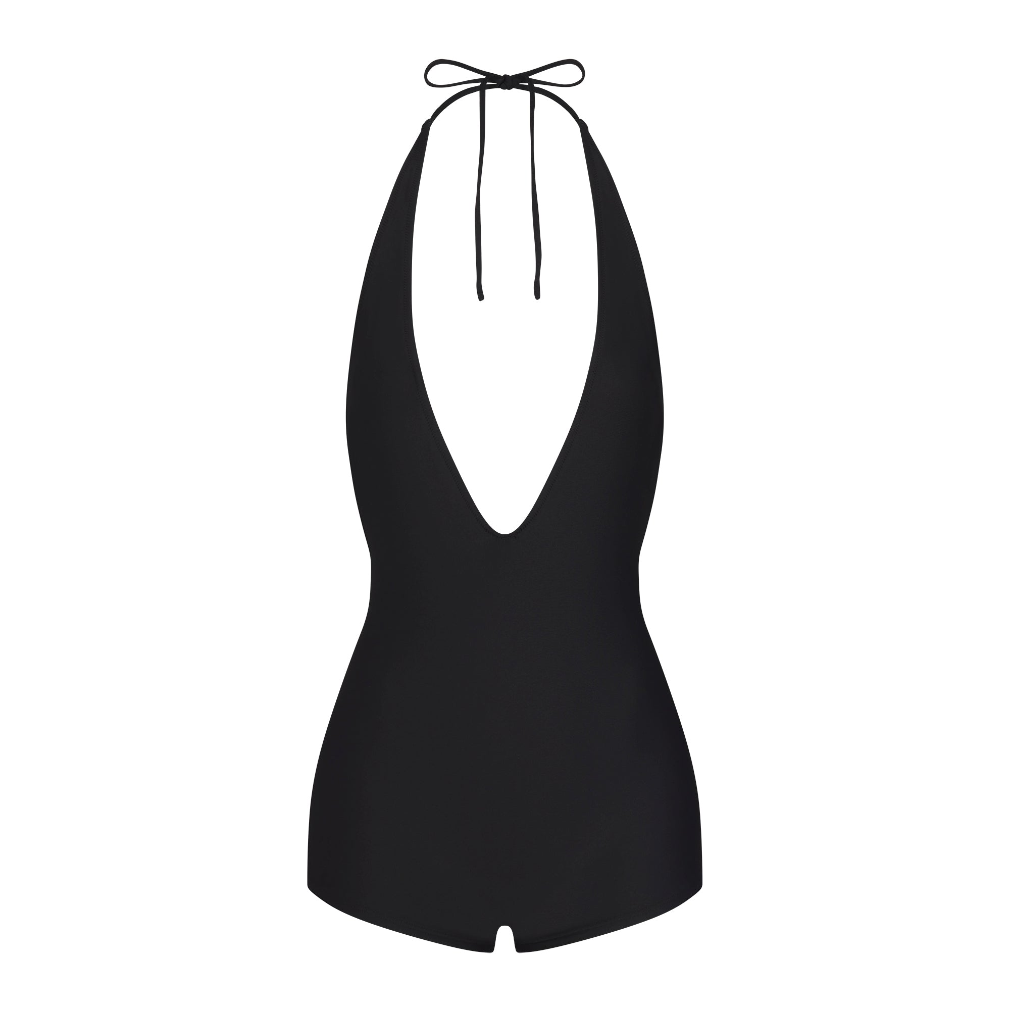 SIGNATURE SWIM PLUNGE SHORTIE ONE PIECE | ONYX