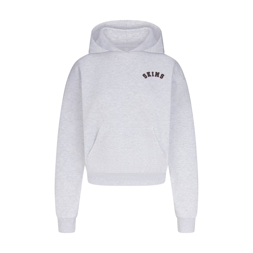 COTTON FLEECE LOGO CLASSIC HOODIE | ONYX ARCHED LOGO PATCH