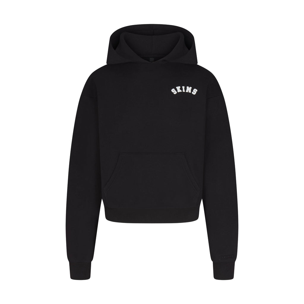 COTTON FLEECE LOGO CLASSIC HOODIE | SNOW ARCHED LOGO PATCH
