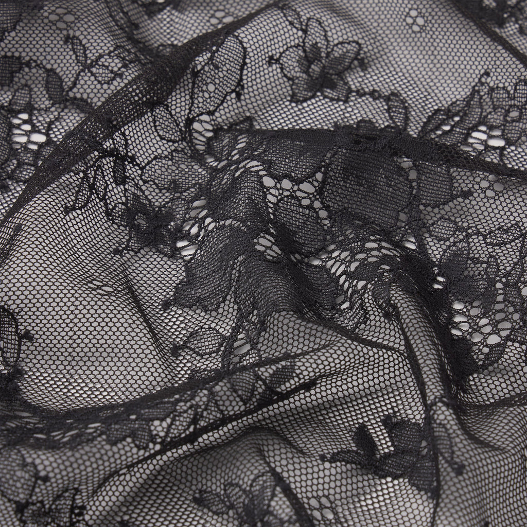 ULTRA FINE LACE UNLINED SCOOP BRA | ONYX